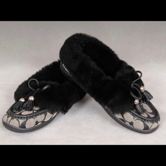 coach moccasin slippers
